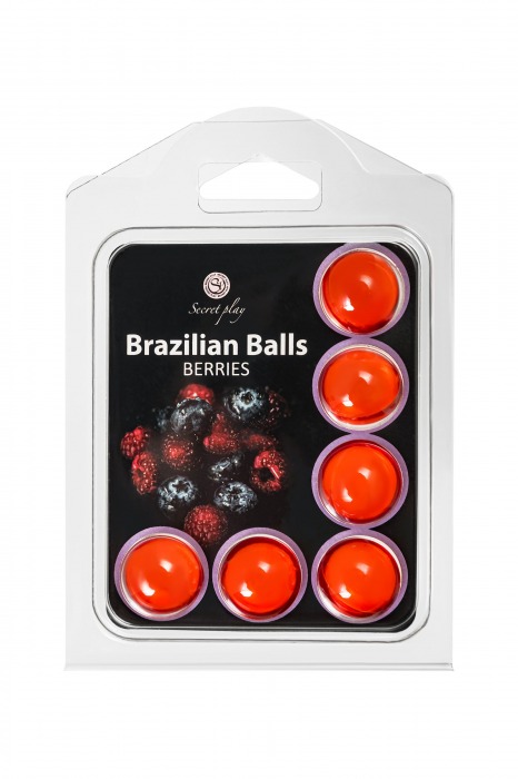 Набор из 6 шариков с массажным маслом Brazilian Balls с ароматом ягод - Secret Play - купить с доставкой в Нижневартовске