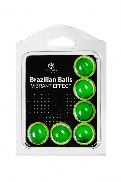 Набор из 6 шариков с массажным маслом Brazilian Balls с эффектом вибрации - Secret Play - купить с доставкой в Нижневартовске