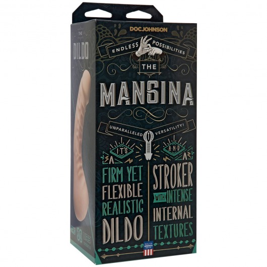 Мастурбатор с фаллоимитатором The Mangina - 24 см. - Doc Johnson - в Нижневартовске купить с доставкой