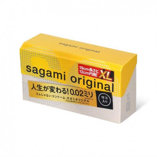 Презервативы увеличенного размера Sagami Original 0.02 XL-size - 12 шт. - Sagami - купить с доставкой в Нижневартовске