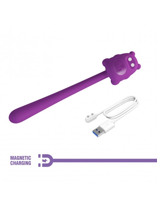 Фиолетовый универсальный гибкий вибратор - 13,3 см. - Baile
