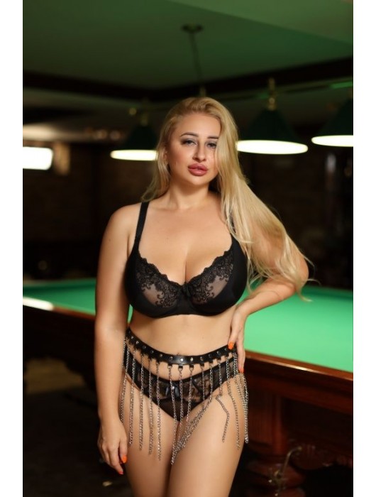 Черно-серебристая портупея-юбка plus size с цепочками - БДСМ Арсенал - купить с доставкой в Нижневартовске