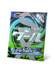 Презерватив Sagami Xtreme Mint с ароматом мяты - 1 шт. - Sagami - купить с доставкой в Нижневартовске
