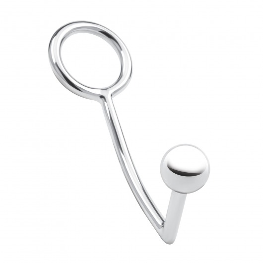 Кольцо на пенис с анальным стимулятором Stainless Steel Anal Hook   Cock Ring - BlueLine - в Нижневартовске купить с доставкой