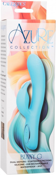 Голубой вибратор-кролик Bunny G - 22,7 см. - California Exotic Novelties