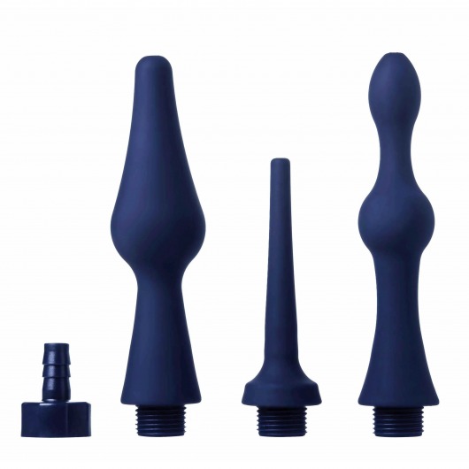 Набор из 3 универсальных насадок для анального душа Universal 3 Piece Silicone Enema Attachment Set - XR Brands - купить с доставкой в Нижневартовске