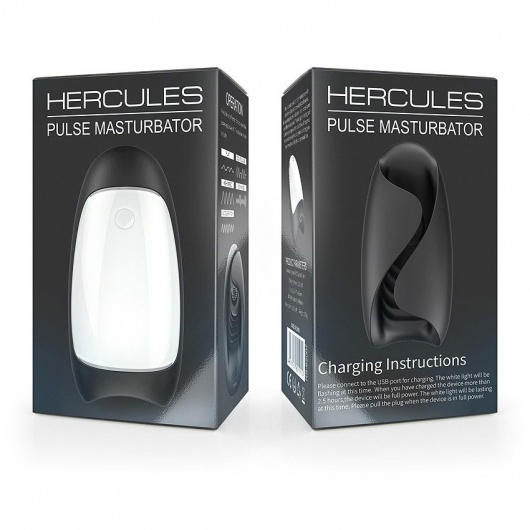 Черно-белый сквозной вибромастурбатор Hercules - Rends - в Нижневартовске купить с доставкой