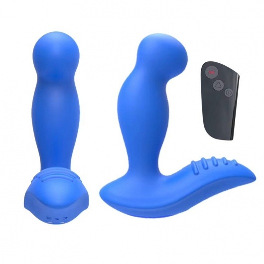 Синий вибромассажер простаты 3,5’’ Remote Control P-spot Massager - 12,5 см. - Erokay - в Нижневартовске купить с доставкой