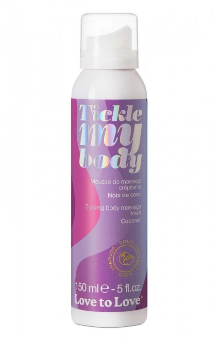 Массажная хрустящая пенка Tickle My Body Coconut с ароматом кокоса - 150 мл. - Love to Love - купить с доставкой в Нижневартовске