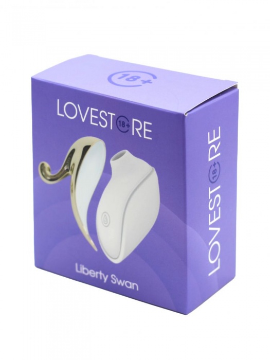 Белый вакуумный стимулятор клитора Liberty Swan - LoveStore