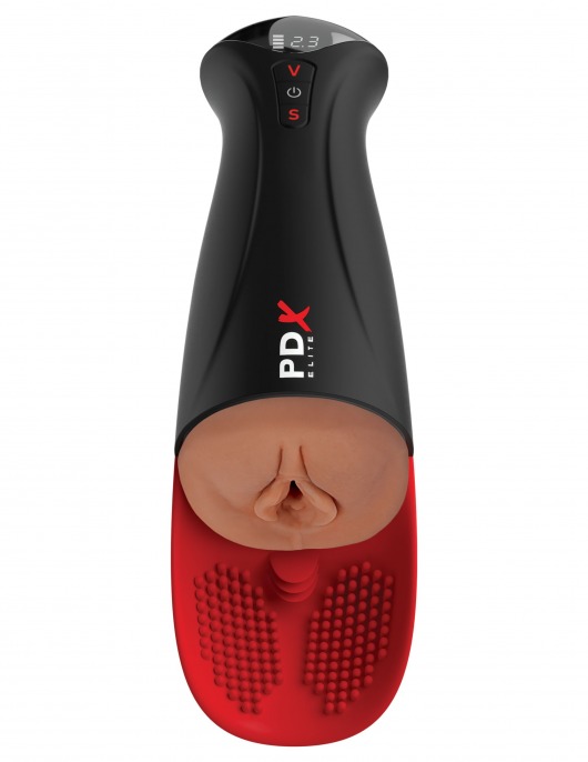 Мастурбатор-вагина в колбе с вибрацией Fuck-O-Matic Pro XL - Pipedream - в Нижневартовске купить с доставкой