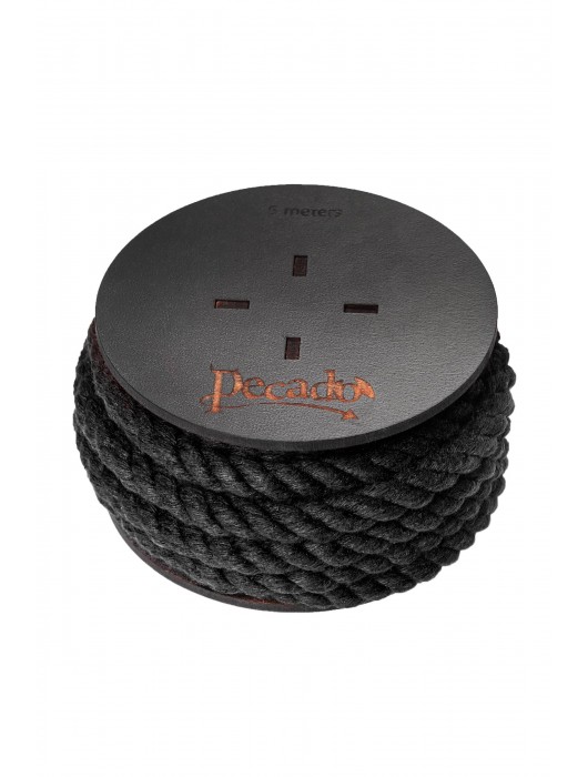 Черная веревка для шибари на катушке - 5 м. - Pecado - купить с доставкой в Нижневартовске