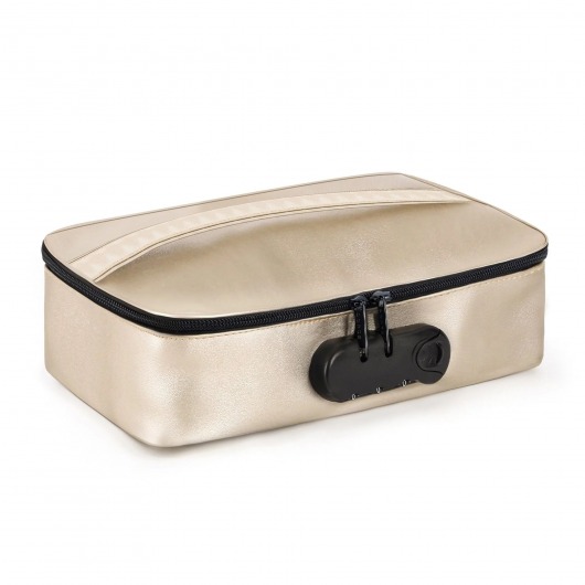 Золотистая сумочка для хранения игрушек Discreet Box - Dorcel - купить с доставкой в Нижневартовске