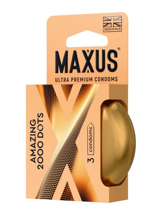 Точечные презервативы MAXUS 2000 Amazing Dots с железным кейсом - 3 шт. - Maxus - купить с доставкой в Нижневартовске