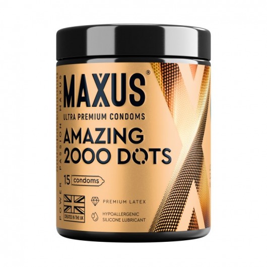 Точечные презервативы MAXUS 2000 Amazing Dots с железным кейсом - 15 шт. - Maxus - купить с доставкой в Нижневартовске