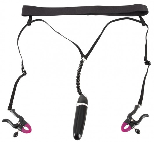 Женские вибростринги с зажимами для половых губ Spreader String with Vibrator - Orion - купить с доставкой в Нижневартовске Женские вибростринги с зажимами для половых губ Spreader String with Vibrator - Orion - купить с доставкой в Нижневартовске