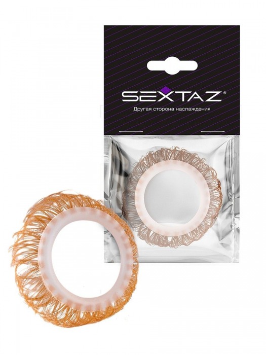 Эрекционное кольцо с бежевыми «ресничками» - Sextaz - в Нижневартовске купить с доставкой