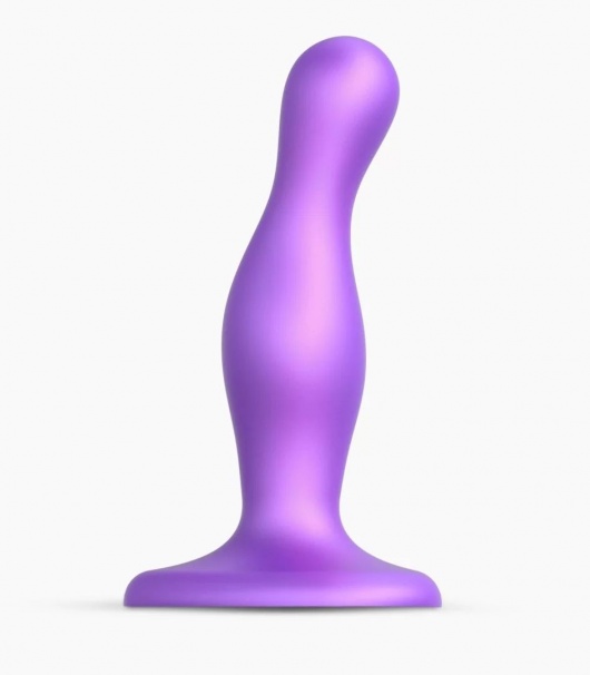 Фиолетовая насадка Strap-On-Me Dildo Plug Curvy size S - Strap-on-me - купить с доставкой в Нижневартовске