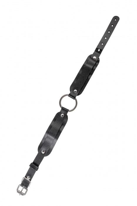 Черный кожаный чокер-ошейник со скруглёнными углами - Pecado - купить с доставкой в Нижневартовске