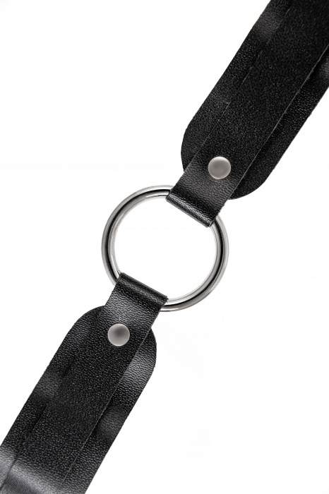 Черный кожаный чокер-ошейник со скруглёнными углами - Pecado - купить с доставкой в Нижневартовске