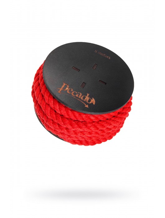 Красная веревка для шибари на катушке - 5 м. - Pecado - купить с доставкой в Нижневартовске