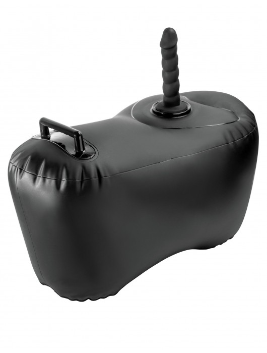 Черное надувное кресло с платформой для фиксации дилдо Body Dock Inflatable Love Seat - Pipedream - купить с доставкой в Нижневартовске