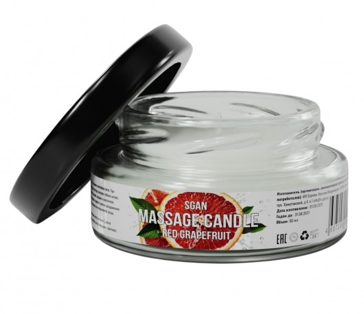 Массажная свеча «Красный грейпфрут» - 50 мл. - SGAN - купить с доставкой в Нижневартовске