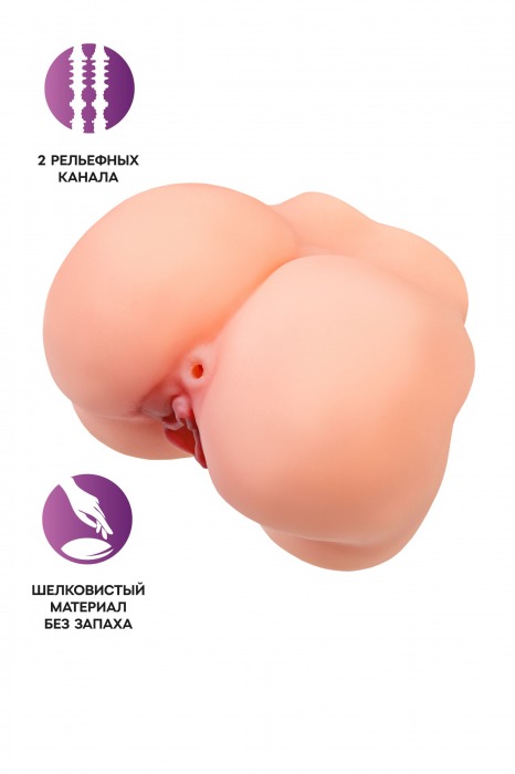 Реалистичный мастурбатор в форме попки с 2 любовными входами - No Name - в Нижневартовске купить с доставкой