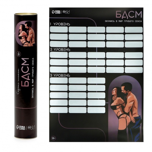 Плакат для двоих со скретч-слоем «БДСМ» - Сима-Ленд - купить с доставкой в Нижневартовске