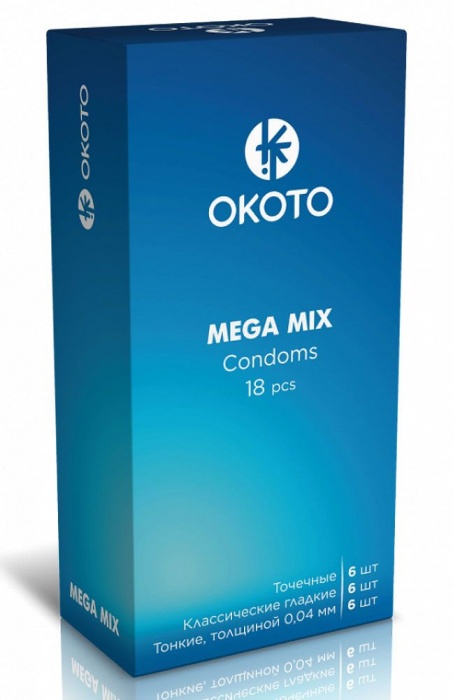 Презервативы OKOTO Mega Mix - 18 шт. - Sitabella - купить с доставкой в Нижневартовске