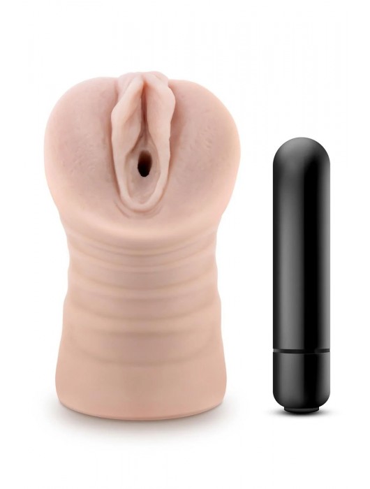 Телесный мастурбатор-вагина Ayumi с вибрацией - Blush Novelties - в Нижневартовске купить с доставкой
