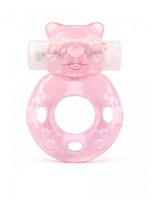 Розовое эрекционное виброкольцо в форме мишки - 1137 - в Нижневартовске купить с доставкой