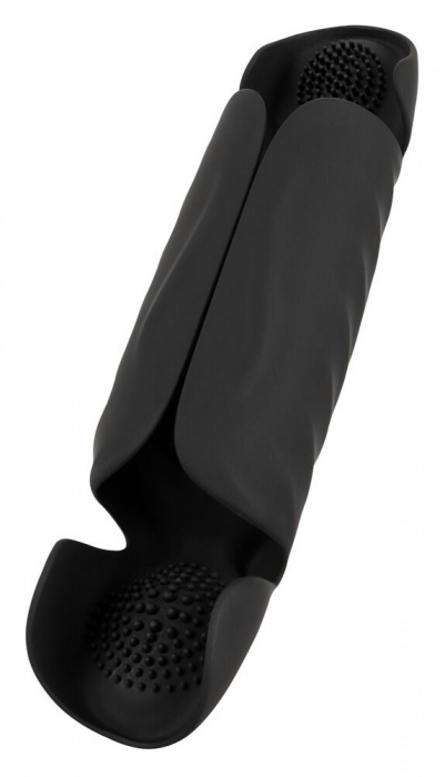 Черный вибромастурбатор с трехточечной стимуляцией Penis Trainer with 3 Point Stimulation - Orion - в Нижневартовске купить с доставкой