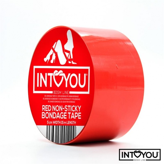 Красный скотч для фиксации Non-Sticky Bondage Tape - 15 м. - Intoyou - купить с доставкой в Нижневартовске