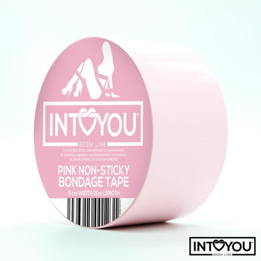 Розовый скотч для фиксации Non-Sticky Bondage Tape - 15 м. - Intoyou - купить с доставкой в Нижневартовске