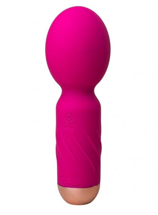 Ярко-розовый мини-wand вибратор для стимуляции эрогенных зон - Secwell