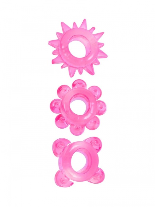 Комплект из 3 розовых эрекционных колец - Erowoman-Eroman - в Нижневартовске купить с доставкой
