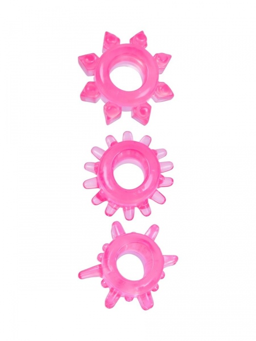 Комплект из трех розовых эрекционных колец - Erowoman-Eroman - в Нижневартовске купить с доставкой
