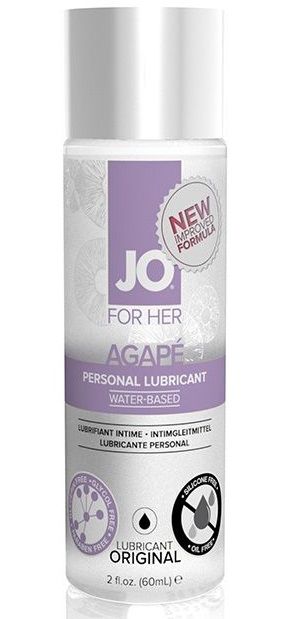 Лубрикант на водной основе для женщин JO AGAPE LUBRICANT ORIGINAL - 60 мл. - System JO - купить с доставкой в Нижневартовске