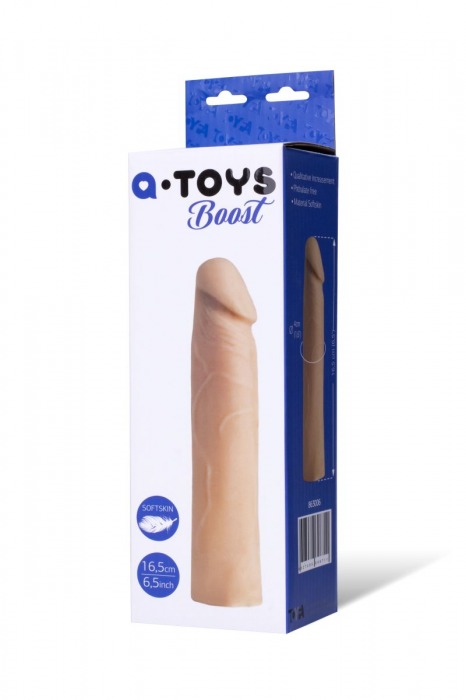 Реалистичная насадка с ярко выраженной головкой - 16,5 см. - A-toys - в Нижневартовске купить с доставкой Реалистичная насадка с ярко выраженной головкой - 16,5 см. - A-toys - в Нижневартовске купить с доставкой