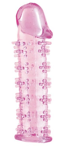 Гелевая розовая насадка на фаллос с шипами - 12 см. - Toyfa Basic - в Нижневартовске купить с доставкой Гелевая розовая насадка на фаллос с шипами - 12 см. - Toyfa Basic - в Нижневартовске купить с доставкой