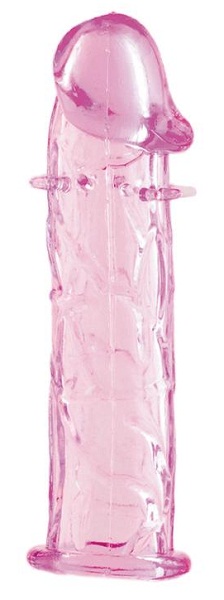 Гладкая розовая насадка с усиками под головкой - 12,5 см. - Toyfa Basic - в Нижневартовске купить с доставкой Гладкая розовая насадка с усиками под головкой - 12,5 см. - Toyfa Basic - в Нижневартовске купить с доставкой