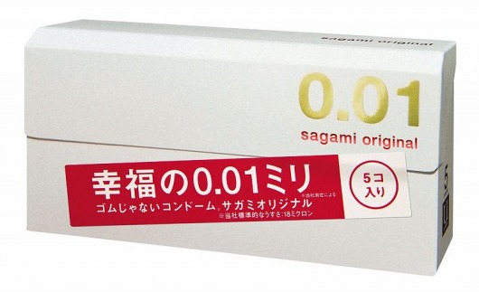 Супер тонкие презервативы Sagami Original 0.01 - 5 шт. - Sagami - купить с доставкой в Нижневартовске