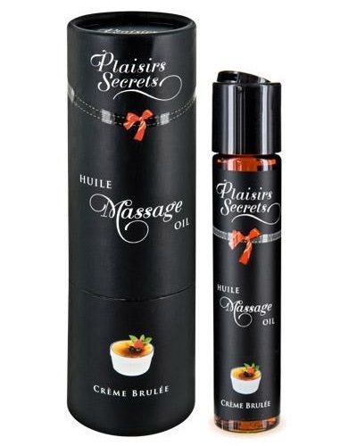 Массажное масло с ароматом крем брюле Huile de Massage Gourmande Creme Brulée - 59 мл. - Plaisir Secret - купить с доставкой в Нижневартовске