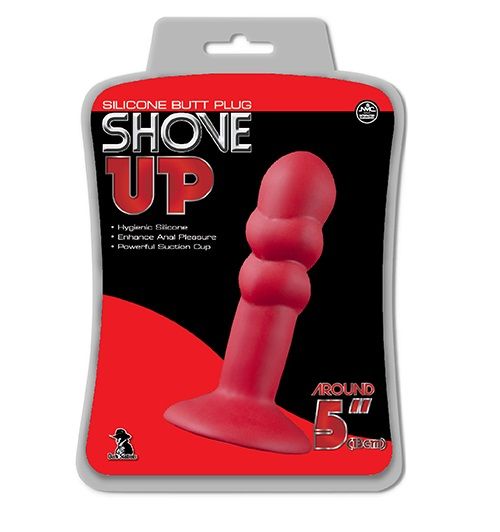 Красная анальная пробка SHOVE UP 5INCH SILICONE BUTT PLUG RED - 12,7 см. - NMC