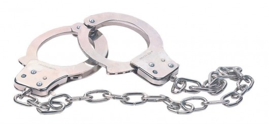 Наручники из металла с длинной цепочкой CHROME HANDCUFFS METAL HANDCUFFS W. KEY - NMC - купить с доставкой в Нижневартовске