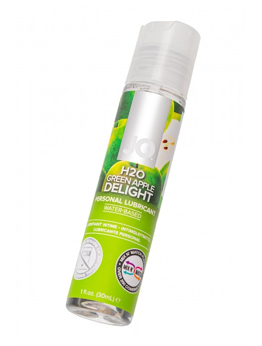 Смазка с ароматом яблока JO Flavored  Green Apple H2O - 30 мл. - System JO - купить с доставкой в Нижневартовске