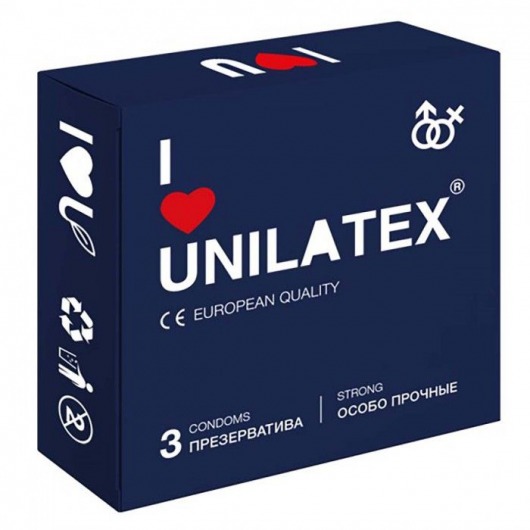 Ультрапрочные презервативы Unilatex Extra Strong - 3 шт. - Unilatex - купить с доставкой в Нижневартовске