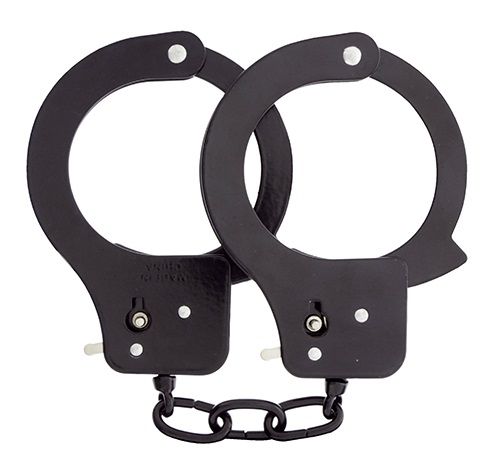 Чёрные наручники из листового металла BONDX METAL CUFFS BLACK - Dream Toys - купить с доставкой в Нижневартовске