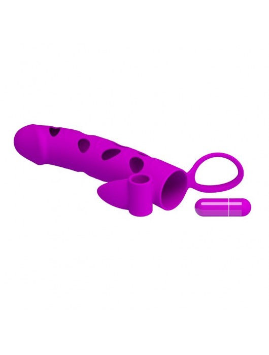 Насадка с закрытой головкой и виброэлементом для клиторального массажа - Baile - в Нижневартовске купить с доставкой